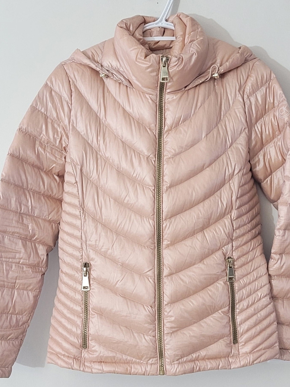 Calvin Klein Light Blush Quilted Packable Puffer Jacket